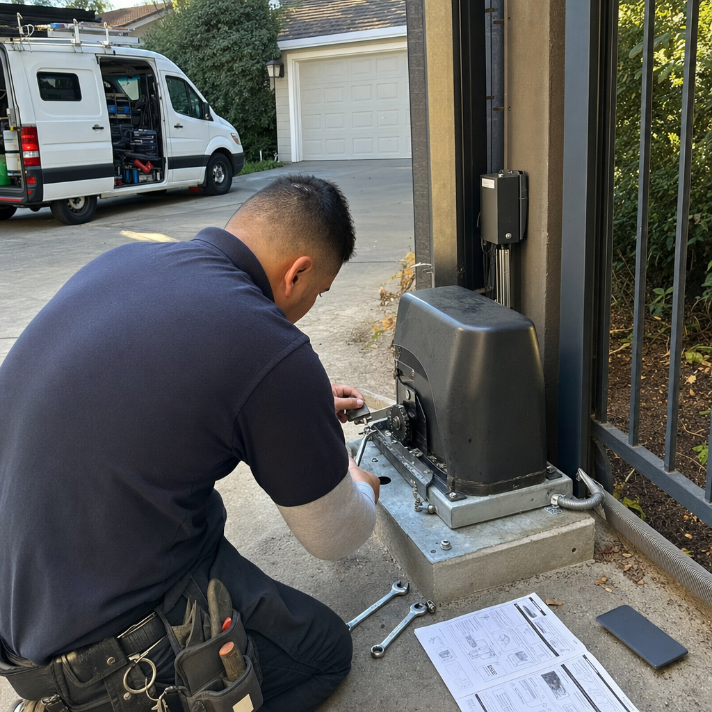 Gate motor and opener repair by technician